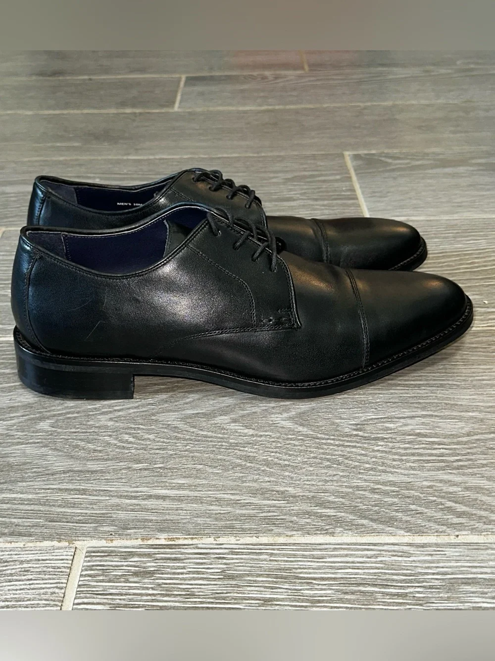 Cole Haan Lenox Hill Dress Cap Toe Oxfords Men’s 10 Black Leather Derby Shoes